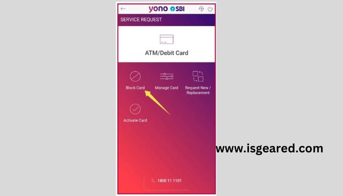 sbi yono block card